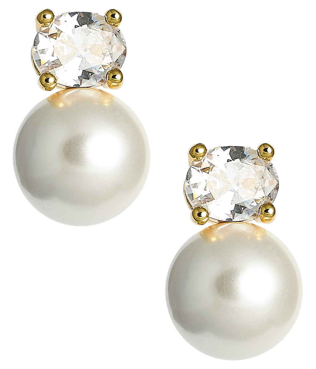 Abby 18K Gold Plated Double Ball Earrings
