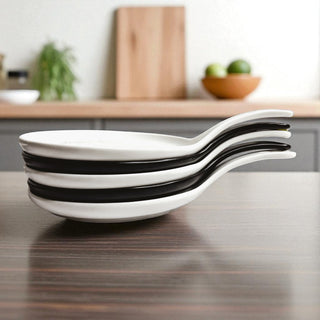 Funny Baking Spoon Rest with Wooden Spoon – Porcelain Kitchen Spoon Holder