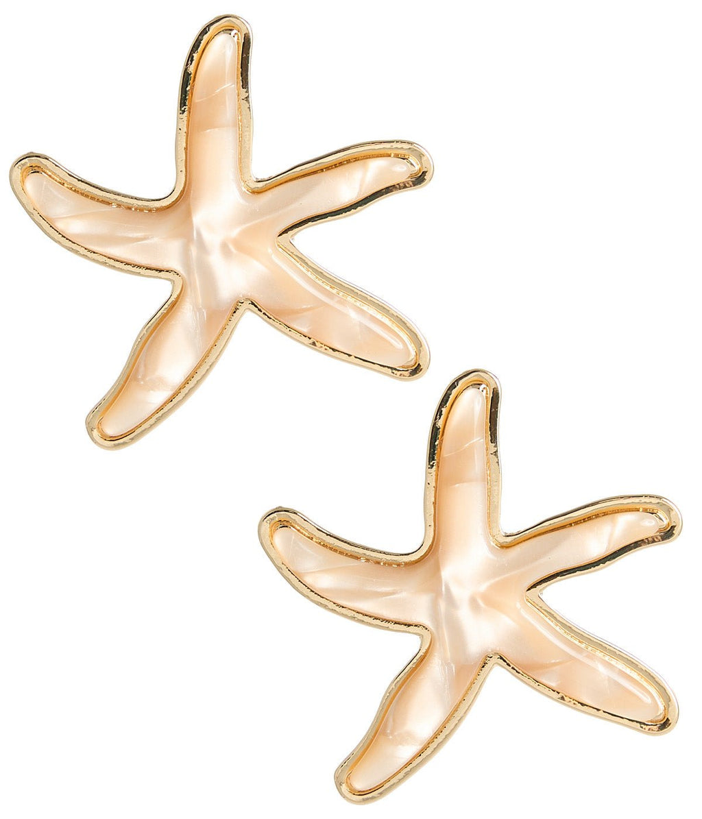 Acrylic Starfish Statement Earrings