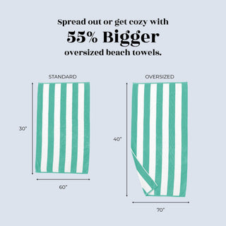 Elegant Cotton Velour Cabana Stripe Beach Towel – Novia Collection