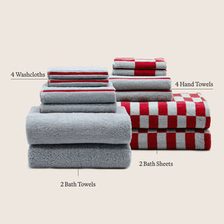 Pietra Checkered Australian Cotton Towels