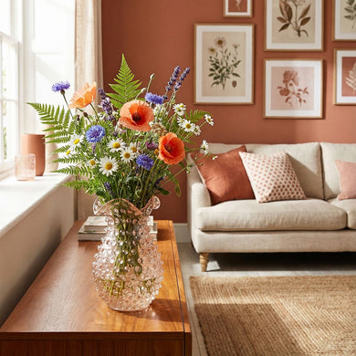 Hobnail Glass Vase in Apricot Chiffon – Petal