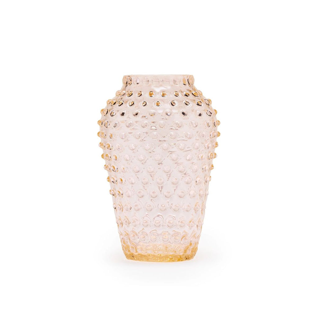 Hobnail Glass Vase in Apricot Chiffon – Barrel