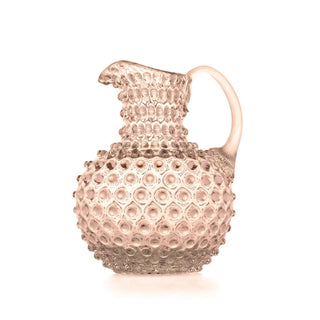 Hobnail Glass Jug in Apricot Chiffon – 2 Liter