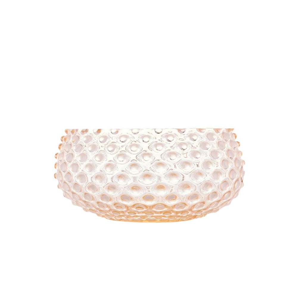 Hobnail Glass Bowl in Apricot Chiffon – Large