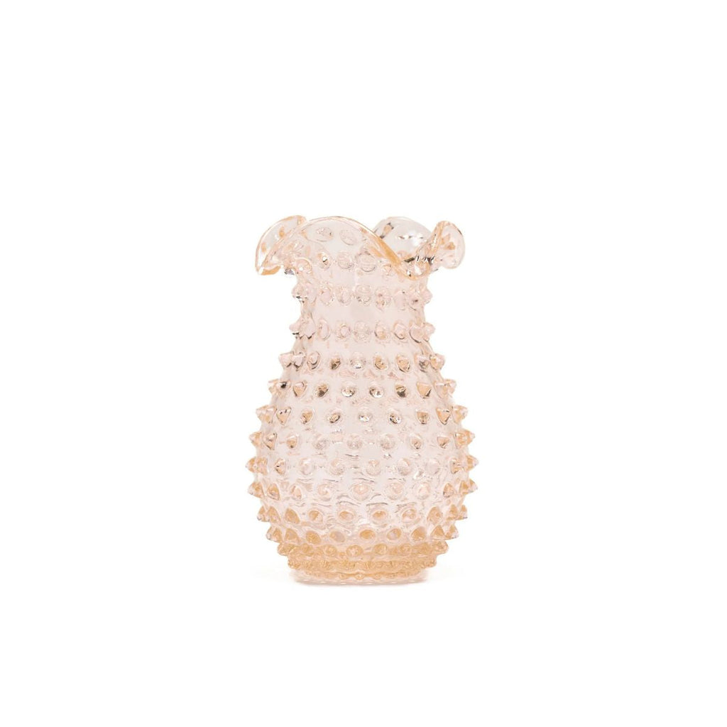 Hobnail Glass Vase in Apricot Chiffon – Petal