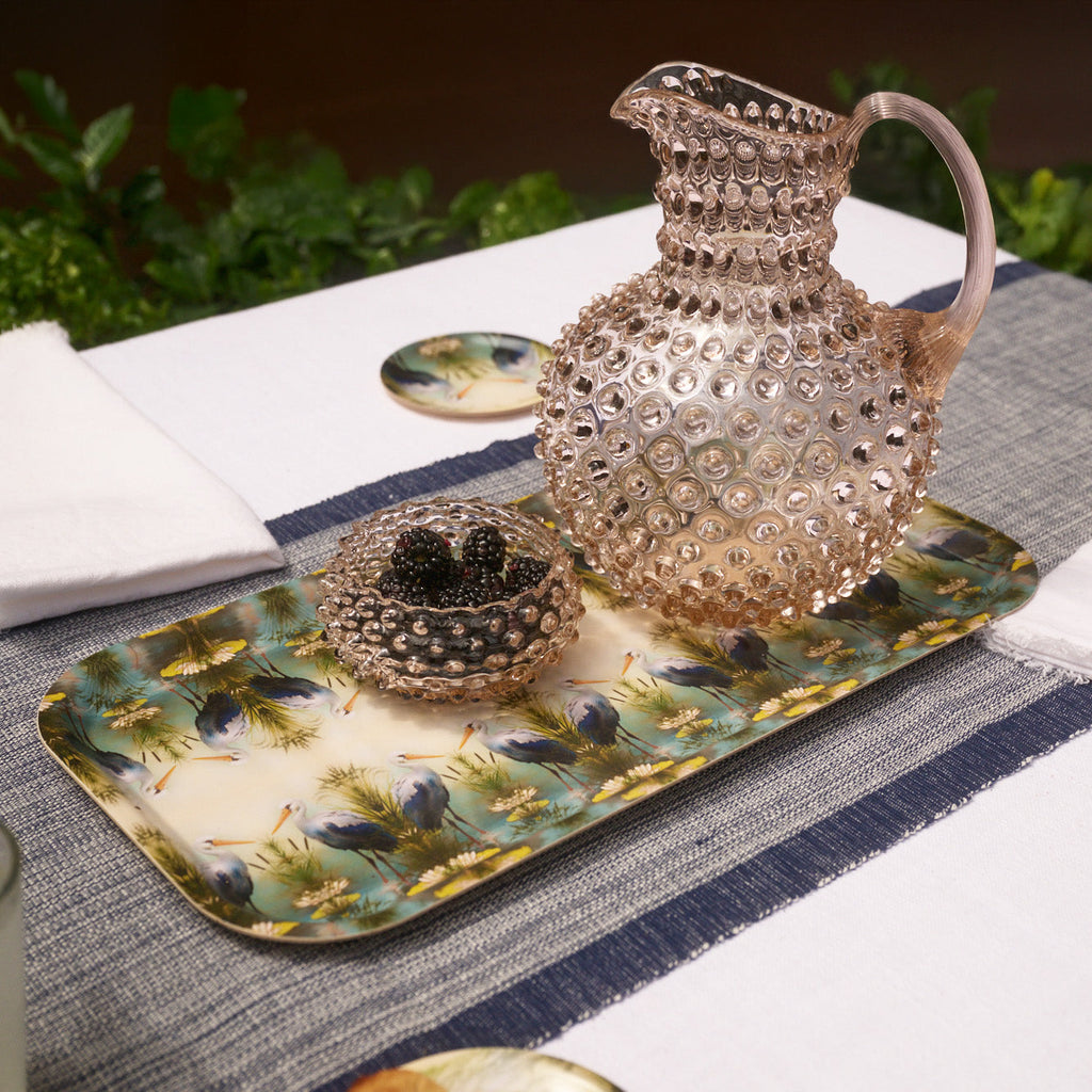 Hobnail Glass Bowl in Apricot Chiffon – Small