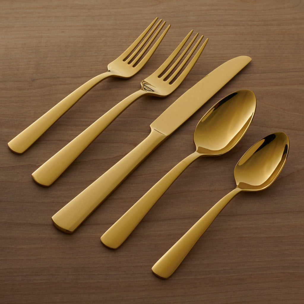 Oneida Aptitude Gold 20-Piece Flatware Set, 18/0 stainless steel (view 3)