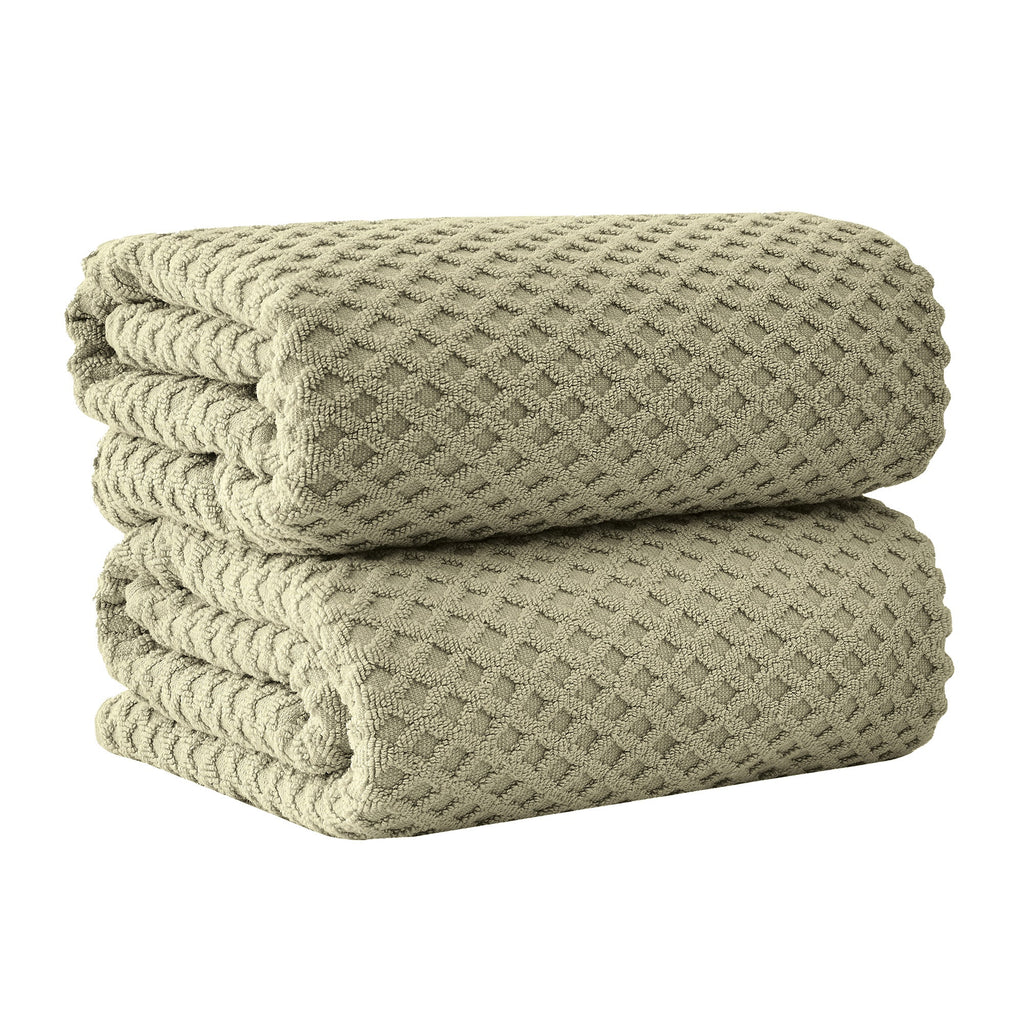 Grayson Cotton Diamond Waffle Weave Bath Towel Set