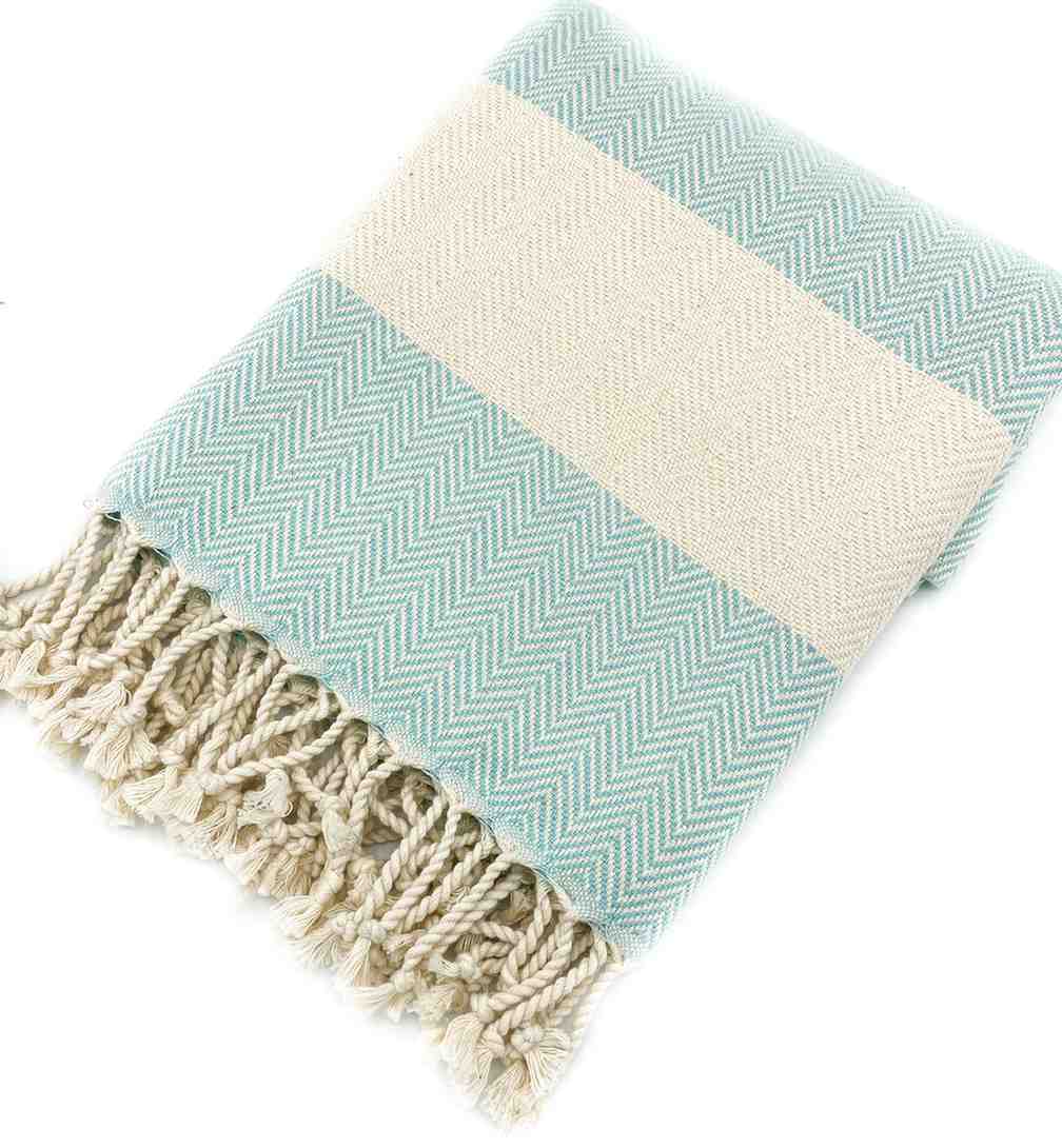 Herringbone Turkish Towel | Oversized Sand-Resistant Cotton Towel
