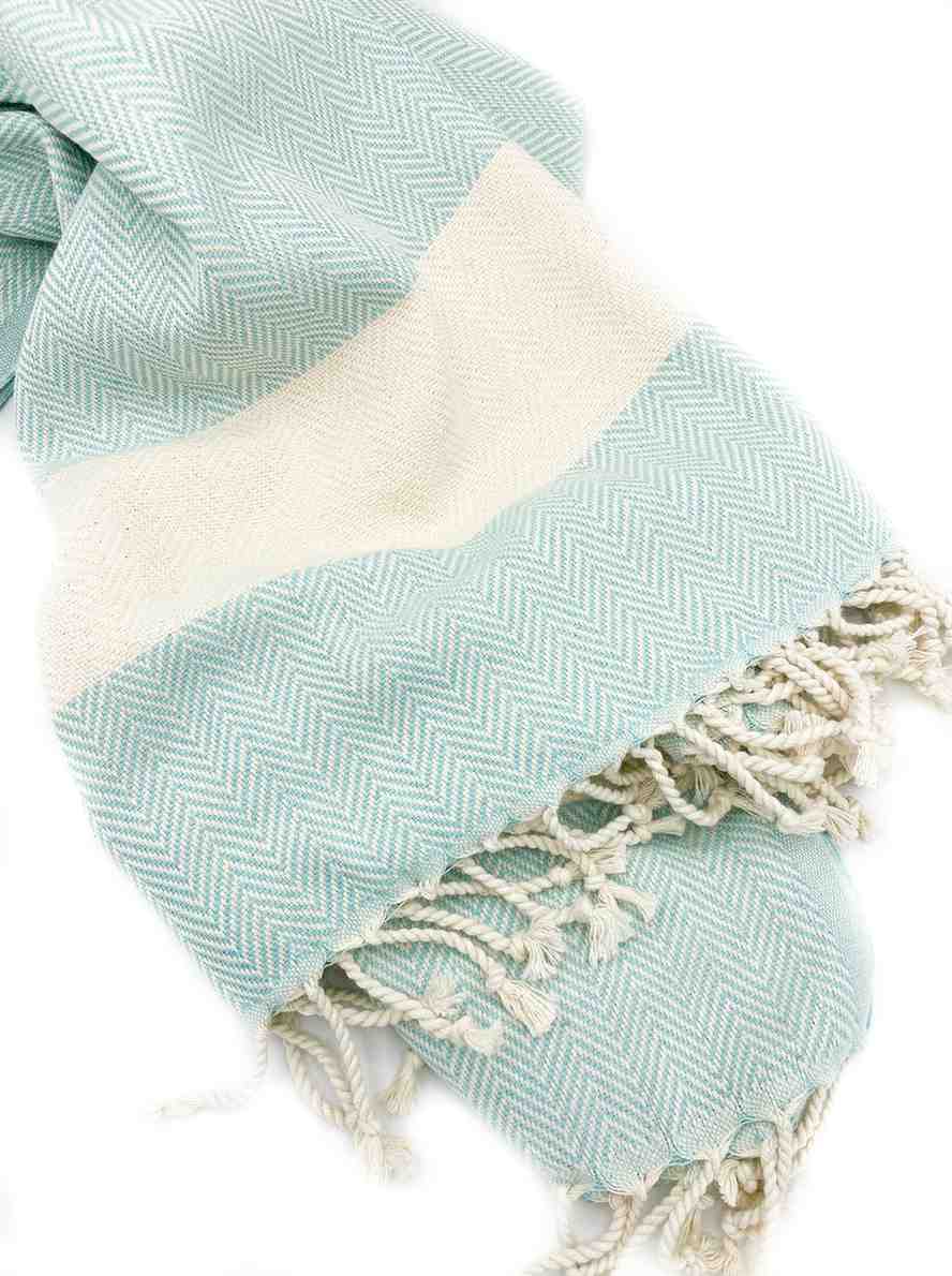 Herringbone Turkish Towel | Oversized Sand-Resistant Cotton Towel