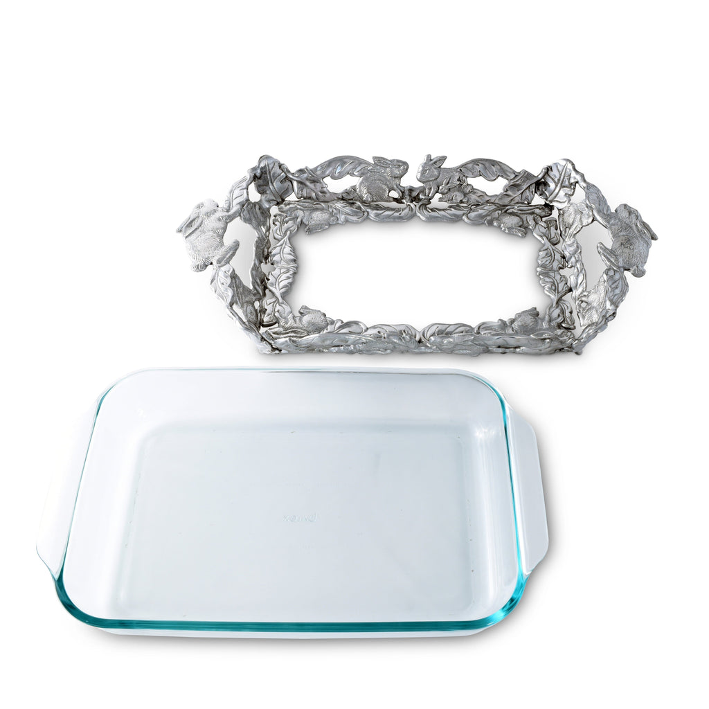 Bunny 3-Qt Casserole with Pyrex for Spring Table