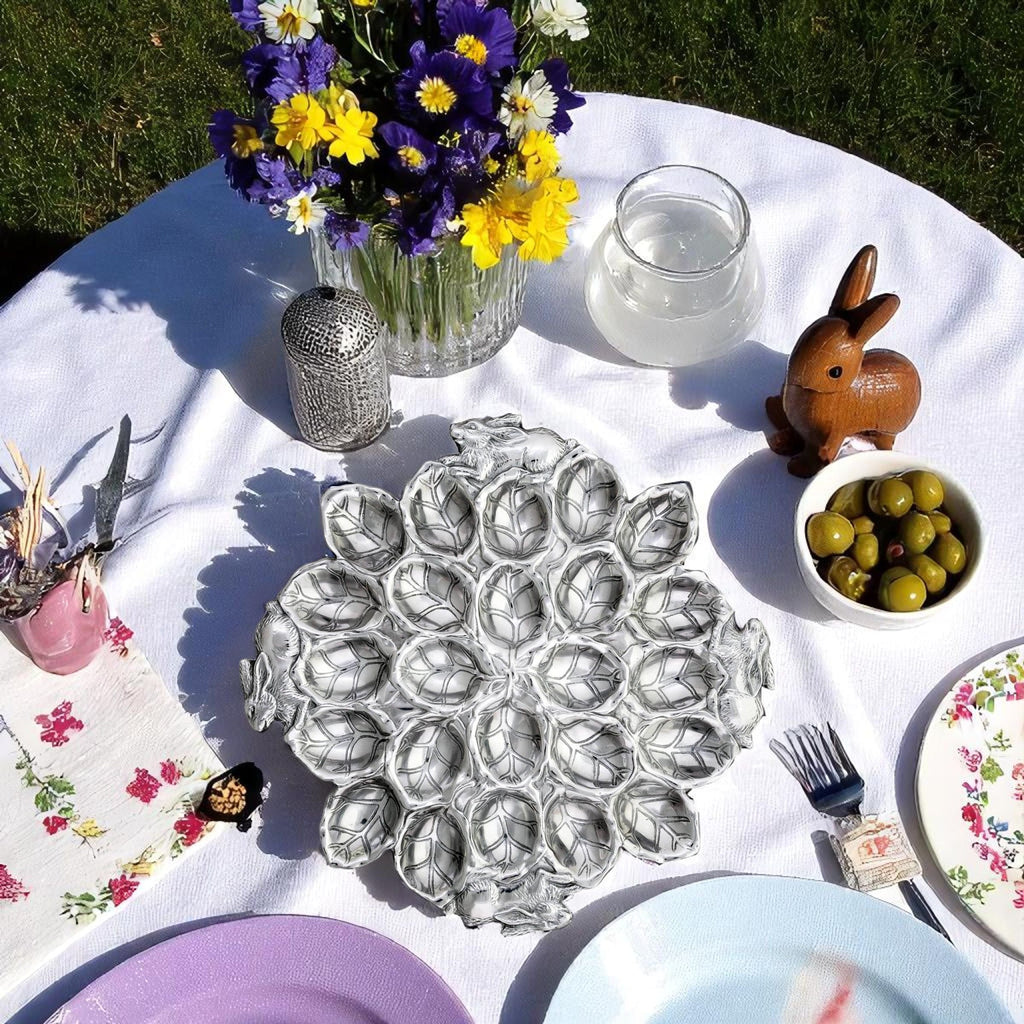 Large Bunny Deviled Egg Holder for Spring Table