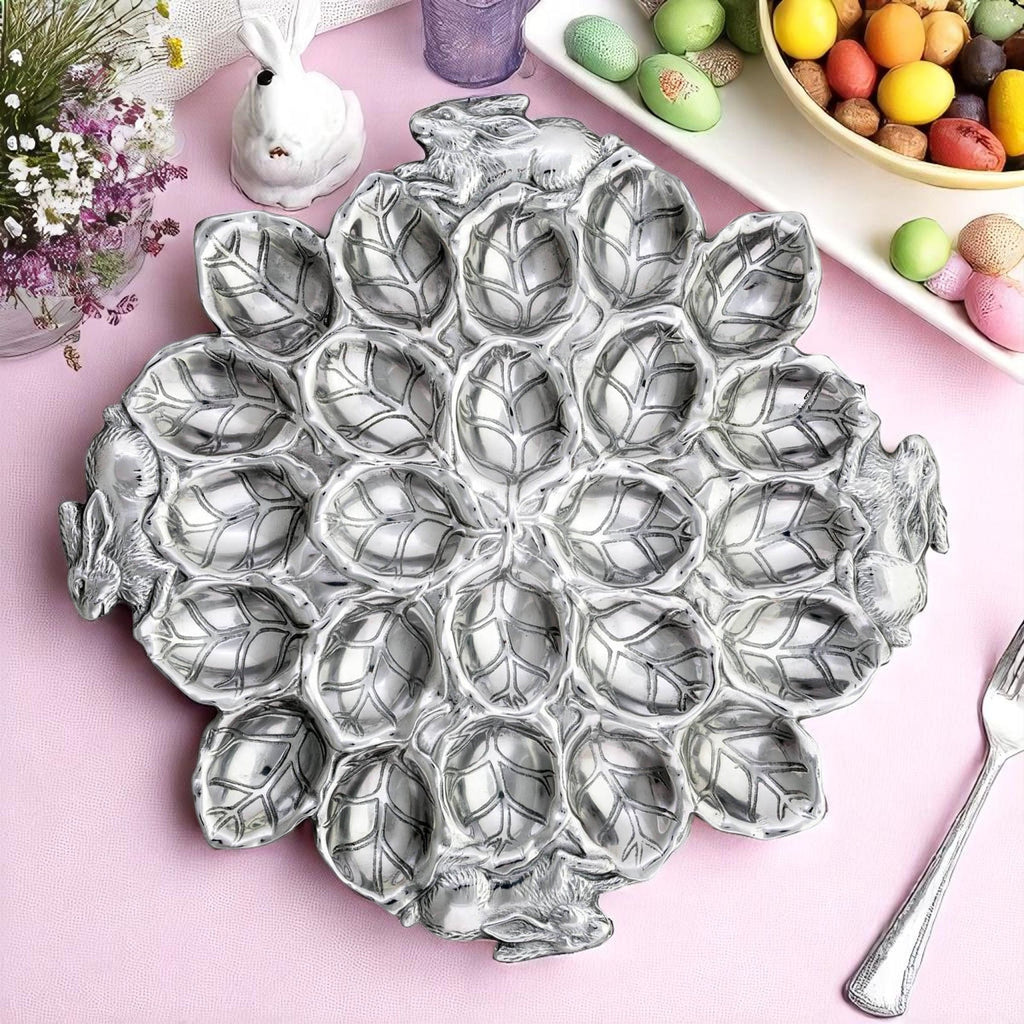 Large Bunny Deviled Egg Holder for Spring Table