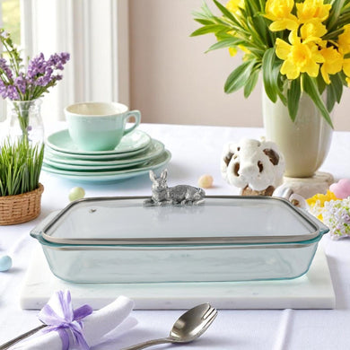 Bunny Lid Pyrex 3 Qt Baking Dish for Entertaining