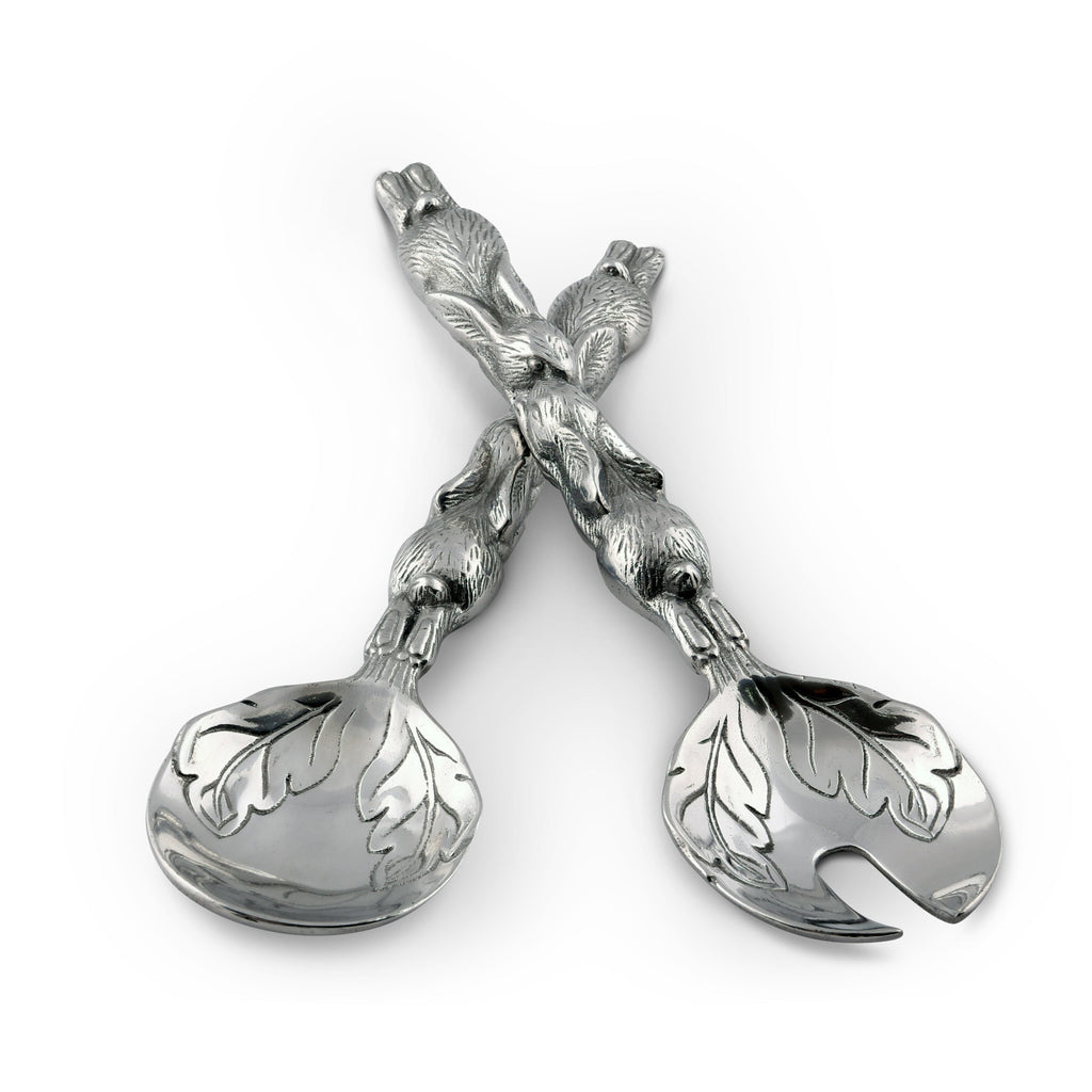Bunny Metal Salad Serving Set for Spring Table