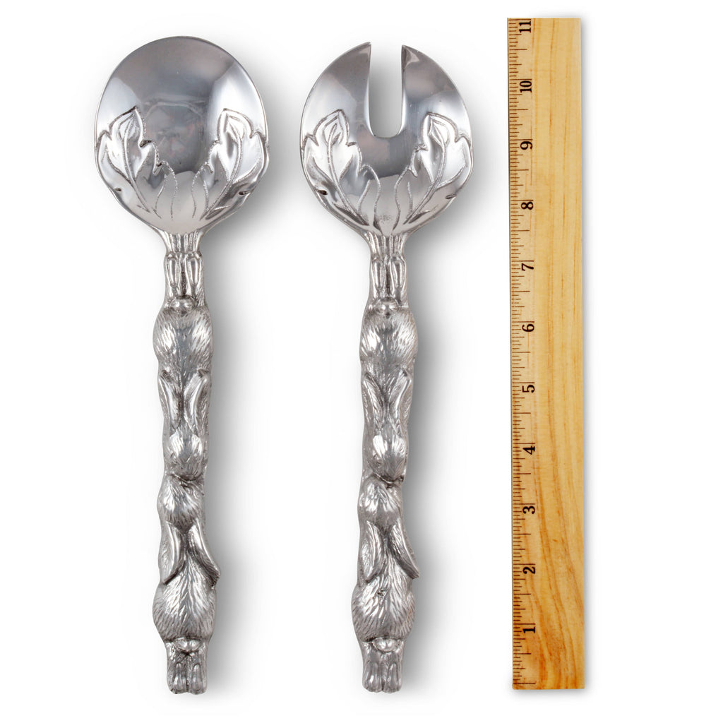 Bunny Metal Salad Serving Set for Spring Table