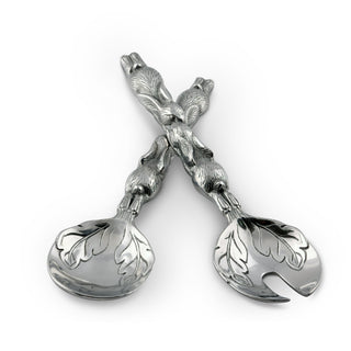 Bunny Metal Salad Serving Set for Spring Table