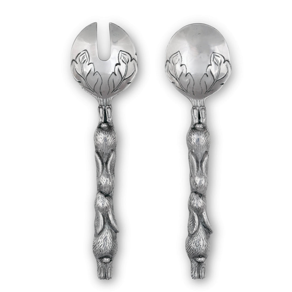 Bunny Metal Salad Serving Set for Spring Table