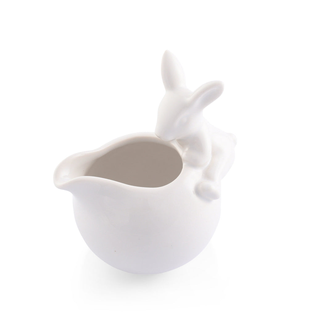 Porcelain Climbing Bunny Creamer for Entertaining