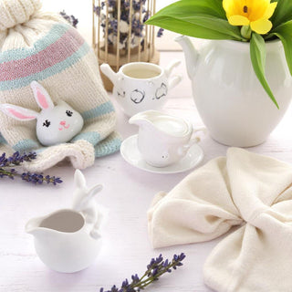 Porcelain Climbing Bunny Creamer for Entertaining