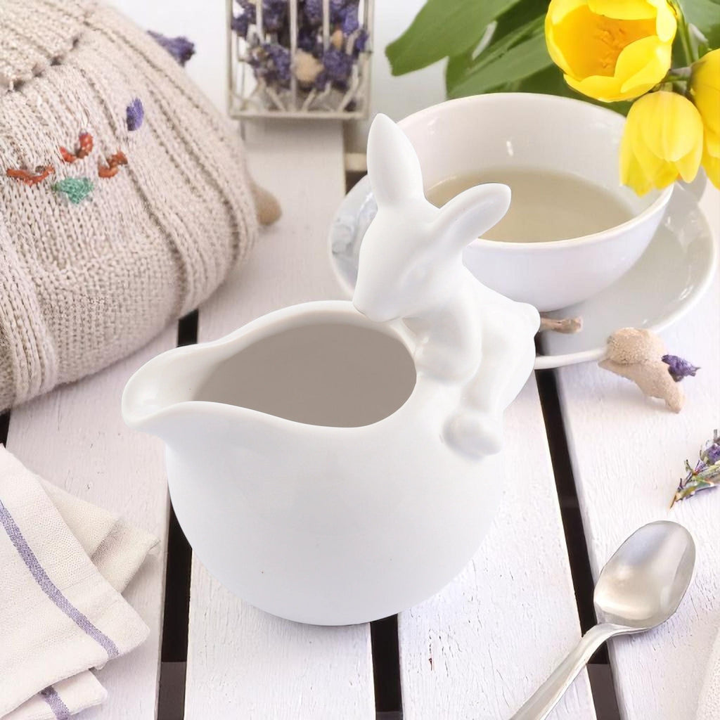 Porcelain Climbing Bunny Creamer for Entertaining