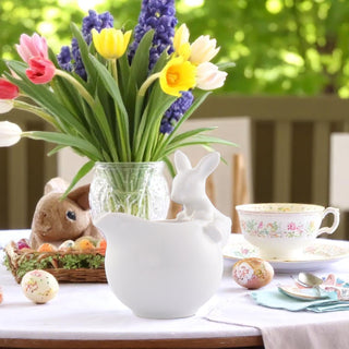 Porcelain Climbing Bunny Creamer for Entertaining