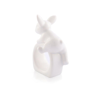 Porcelain Climbing Bunny Napkin Rings for Easter Table
