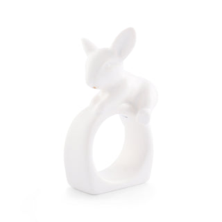 Porcelain Climbing Bunny Napkin Rings for Easter Table
