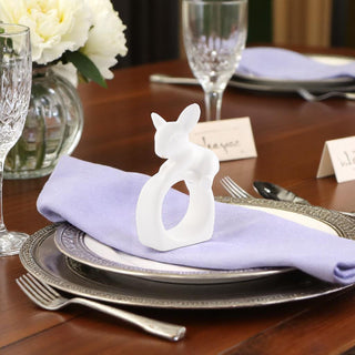 Porcelain Climbing Bunny Napkin Rings for Easter Table