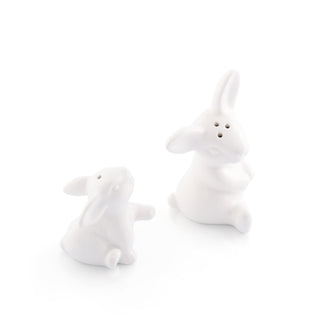 Porcelain Mother and Son Bunny Salt and Pepper Set