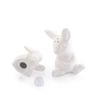 Porcelain Mother and Son Bunny Salt and Pepper Set