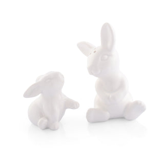 Porcelain Mother and Son Bunny Salt and Pepper Set