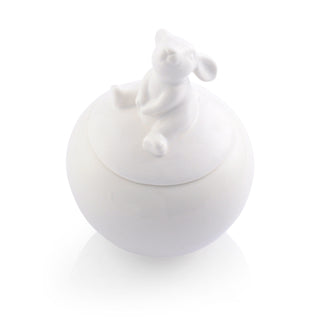 Porcelain Sitting Bunny Sugar Bowl for Easter Table