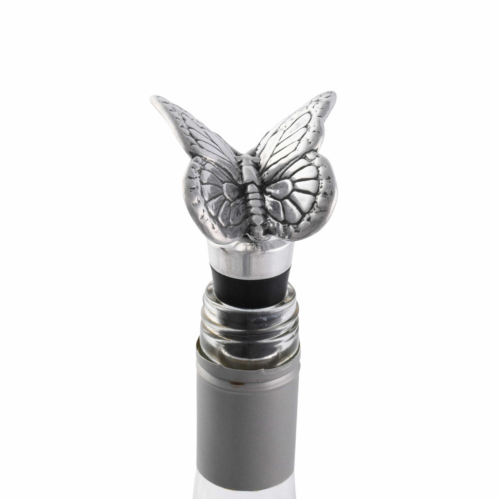 Butterfly Bottle Stopper in Sculptural Metal
