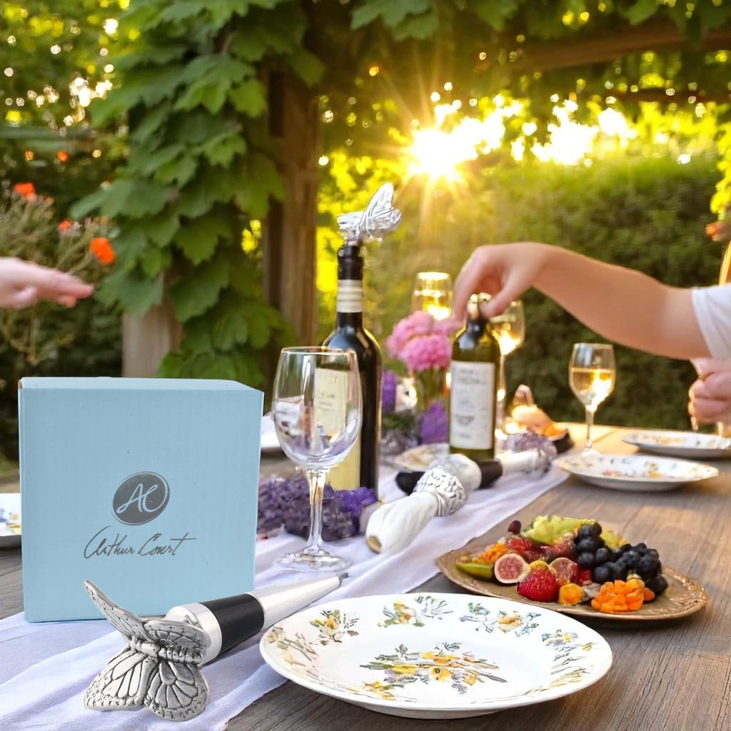 Butterfly Bottle Stopper in Sculptural Metal