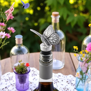 Butterfly Bottle Stopper in Sculptural Metal