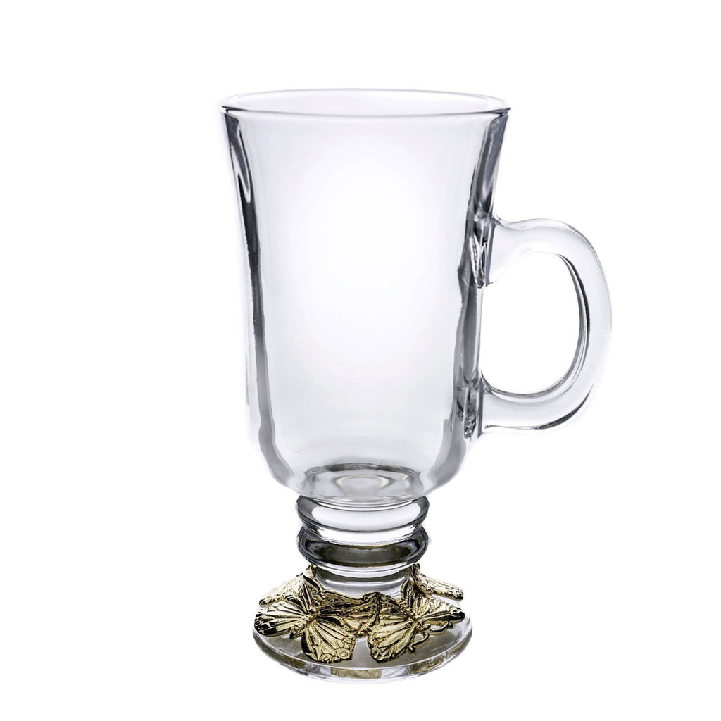 Butterfly 24K Gold Plated Glass Mug
