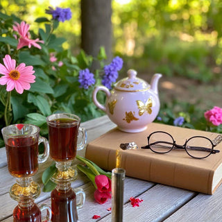 Butterfly 24K Gold Plated Glass Mug