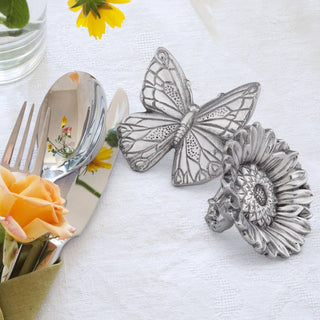 Butterfly and Flower Napkin Rings Set