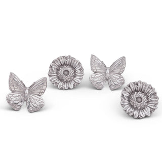 Butterfly and Flower Napkin Rings Set