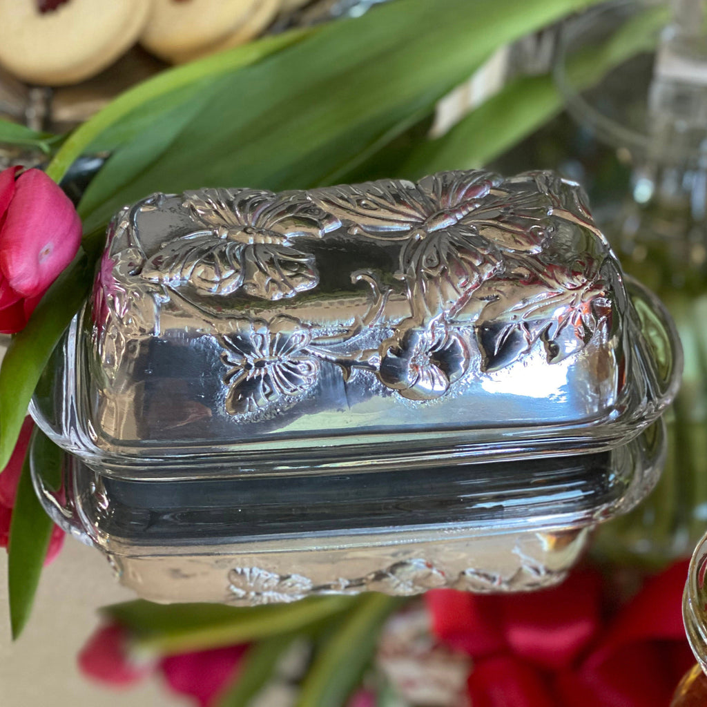 Butterfly Butter Dish in Sculptural Metal