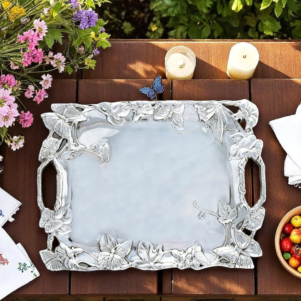 Butterfly Clutch Tray in Sculptural Metal