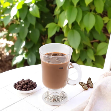 Butterfly Glass Mugs with Decorative Detail