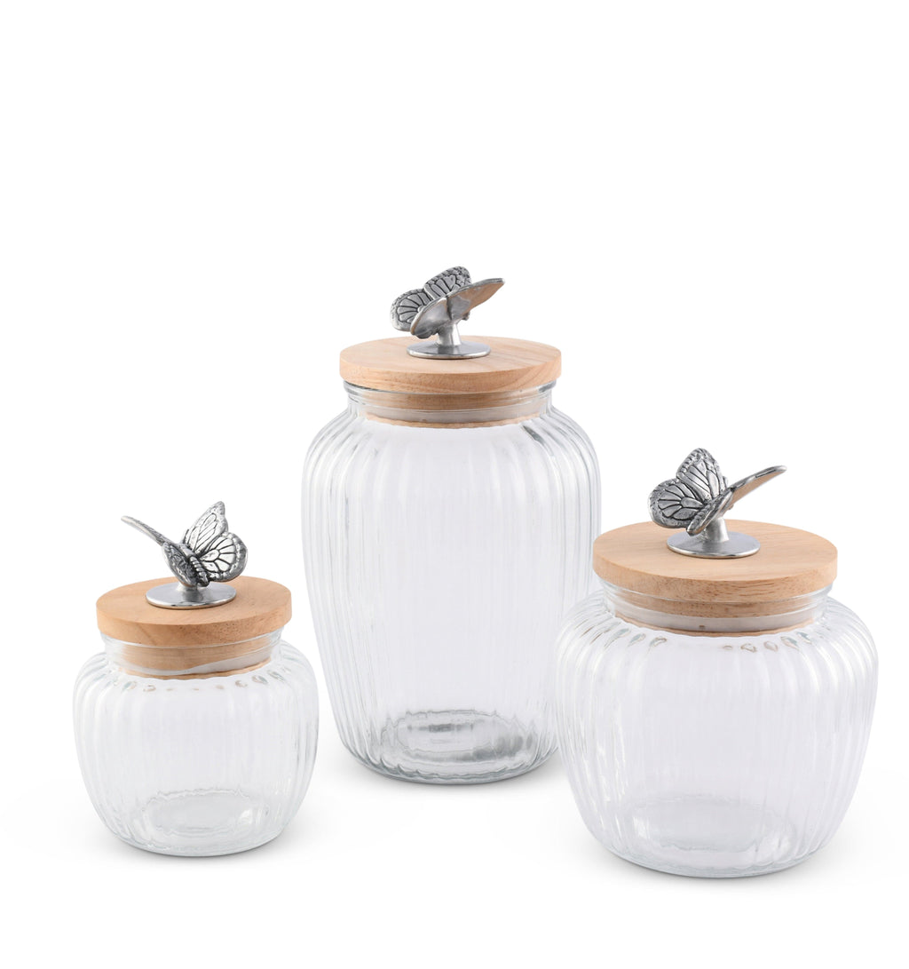 Butterfly Knob Glass Canister