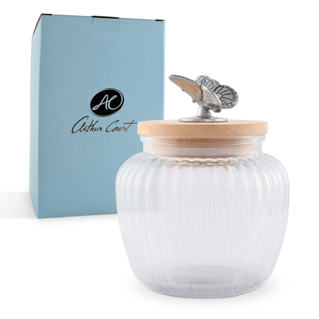Butterfly Knob Glass Canister