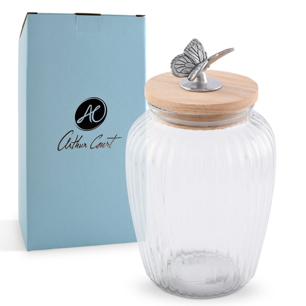 Butterfly Knob Glass Canister