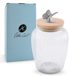 Butterfly Knob Glass Canister