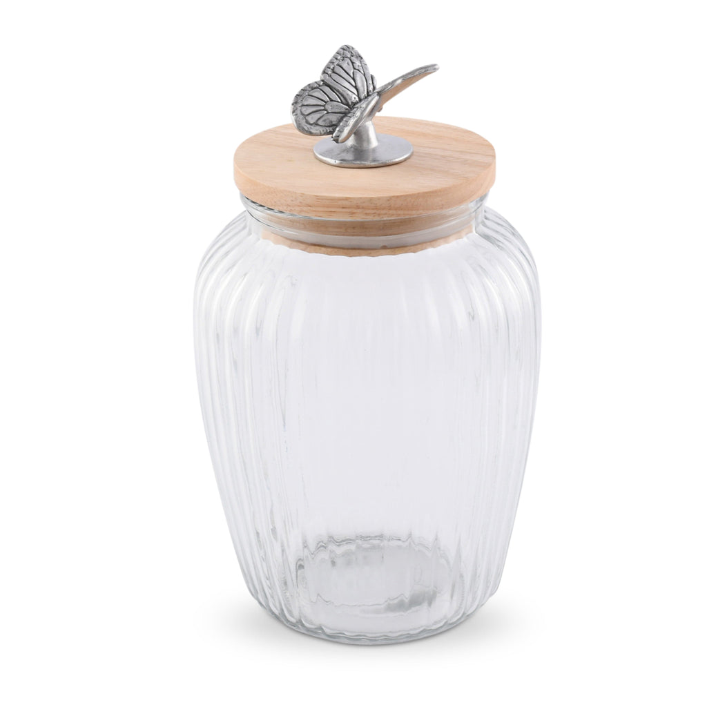 Butterfly Knob Glass Canister