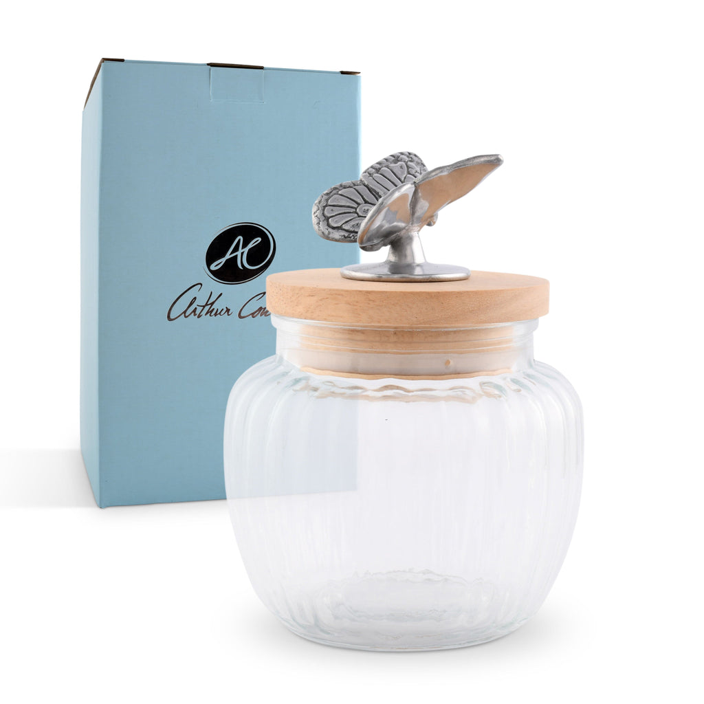 Butterfly Knob Glass Canister